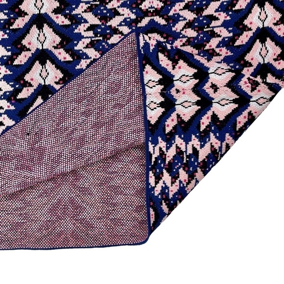 RACHEL ROY GEO PRINT JACQUARD CORNFLOWER PINK KNIT STRETCH PULL ON PENCIL SKIRT - Picture 7 of 11